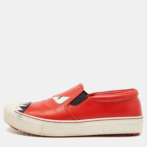 Fendi Tri Color Leather Monster Slip On Sneakers Size 38.5,New Products : American Fashion Style Bags On Sale